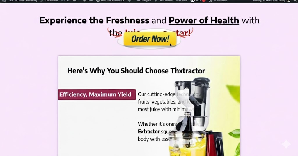 Juice-Extractor Sales Funnel